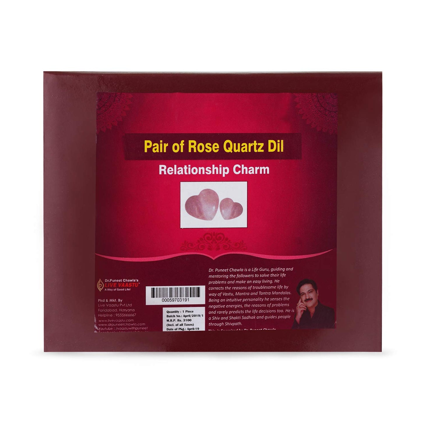 Pair of Rose Quartz Dil