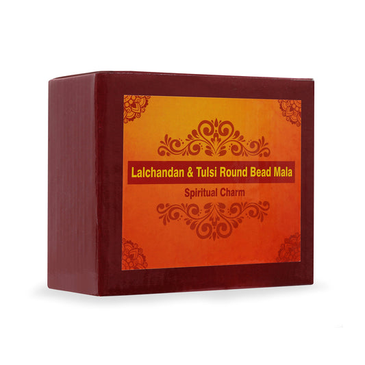 Lalchandan & Tulsi Round Bead Mala